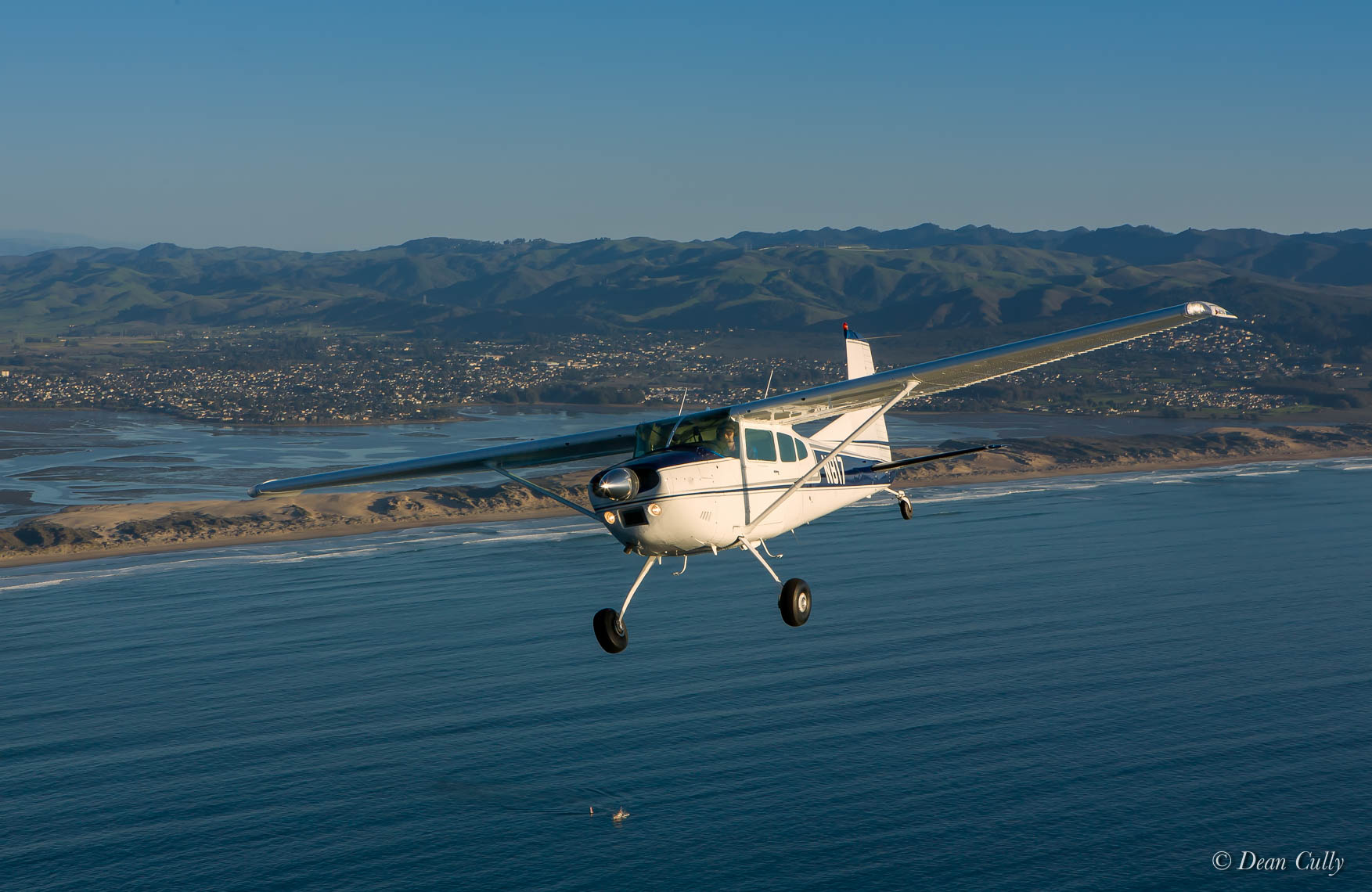Cessna 180 On Blue