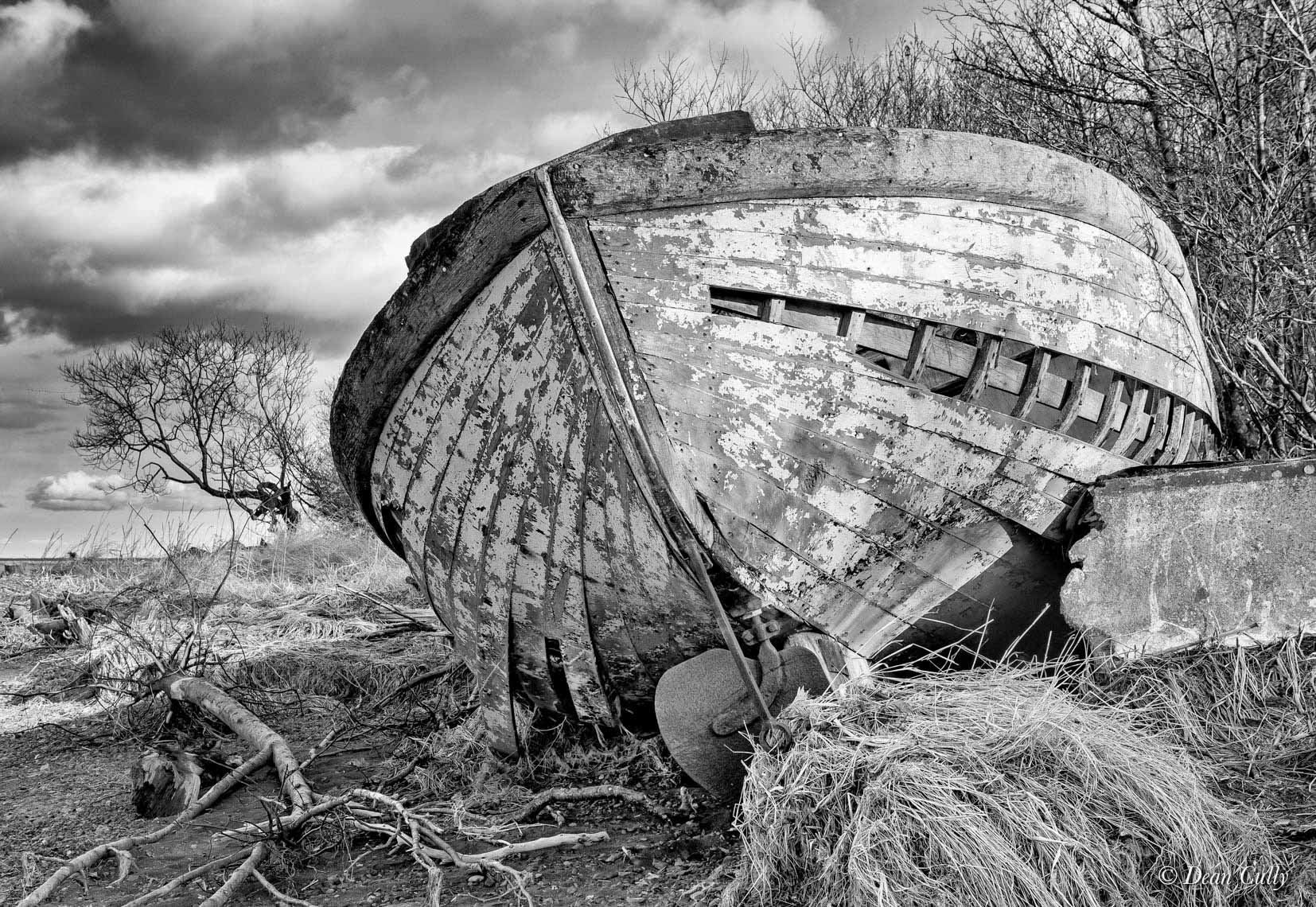 Derelict Wooden Fishing Boat Beached at Dillingham; southwestern Alaska